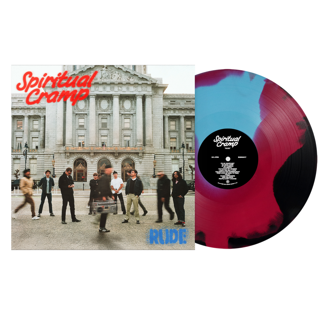 RUDE VINYL LP - BLUE/RED/BLACK MARBLE